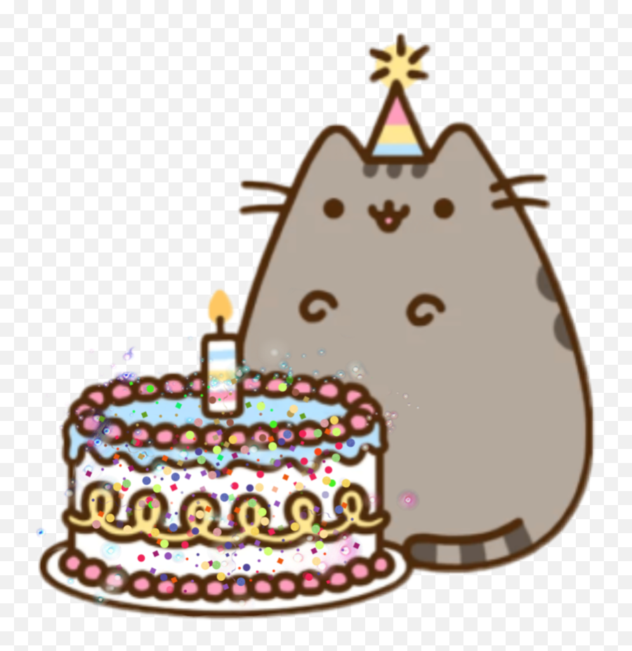 Pusheen Cat To Birthday Cake You Happy - Pusheen With Birthday Cake Emoji,Pusheen The Cat Emoji