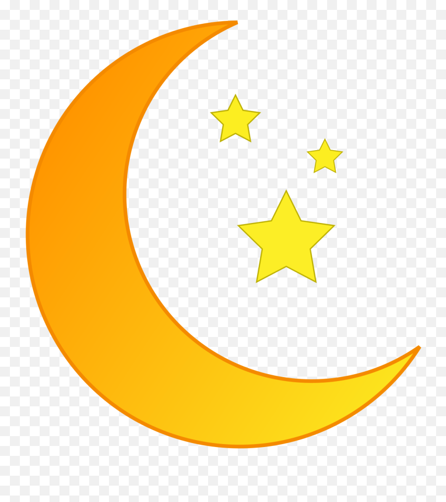 Moon And Stars Clipart - Moon And Star Transparent Png Emoji,Night With Stars Emoji