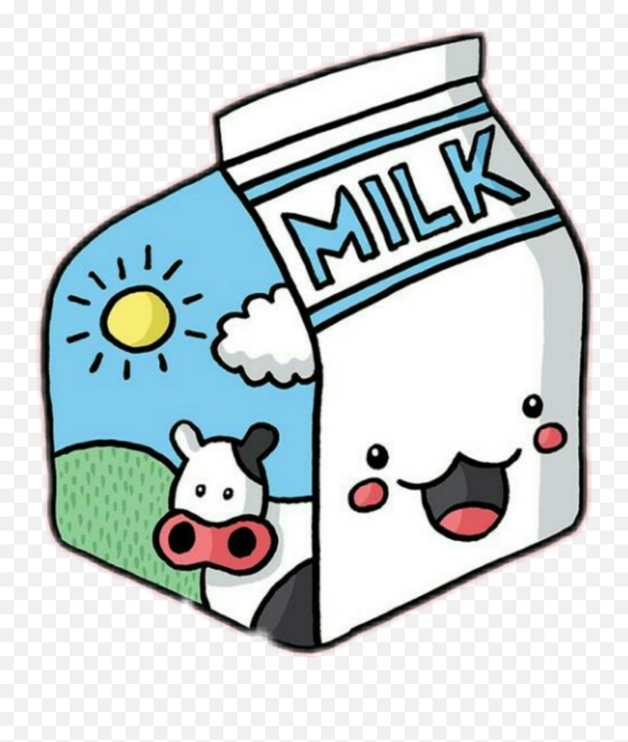 Süt Sticker - Happy Milk Clipart Full Size Clipart Milk Cartoon Emoji,Thanksgiving Emoticons Iphone