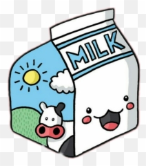 Süt Sticker - Happy Milk Clipart Full Size Clipart Milk Cartoon Emoji,Thanksgiving Emoticons Iphone