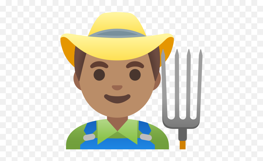 U200d Man Farmer Medium Skin Tone Emoji - Emoji Agricultora,Cowboy Emoji