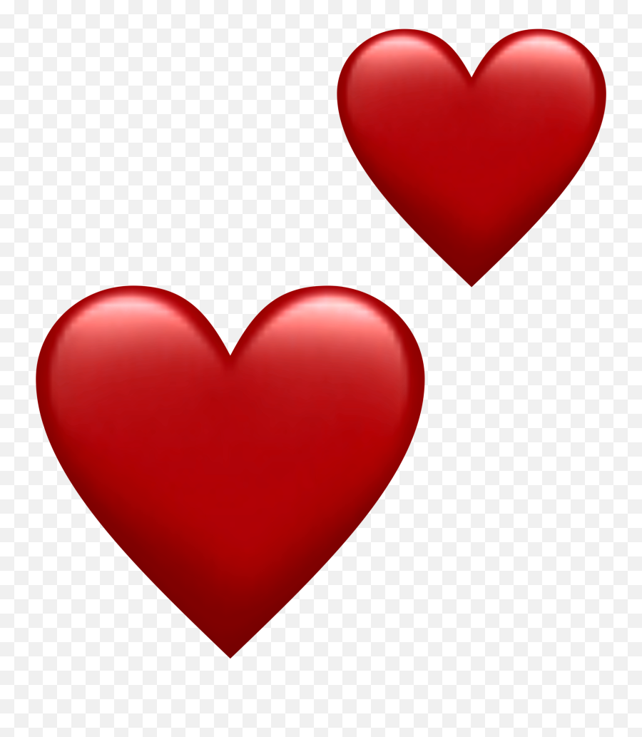 Heart Redtwoemojipixle22 Sticker - Red Hearts Transparent Background Emoji,Two Heart Emoji