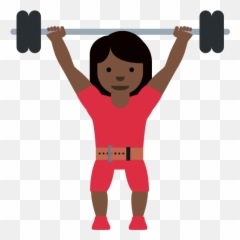 Dark Skin Tone Emoji - Weight Lifting Emoji Gif,Weight In Hand Emoji