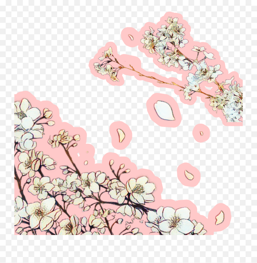 Discover Trending Cherry - Blossom Stickers Picsart Picsart Manga Stikert Emoji,Sakura Flower Emoticon