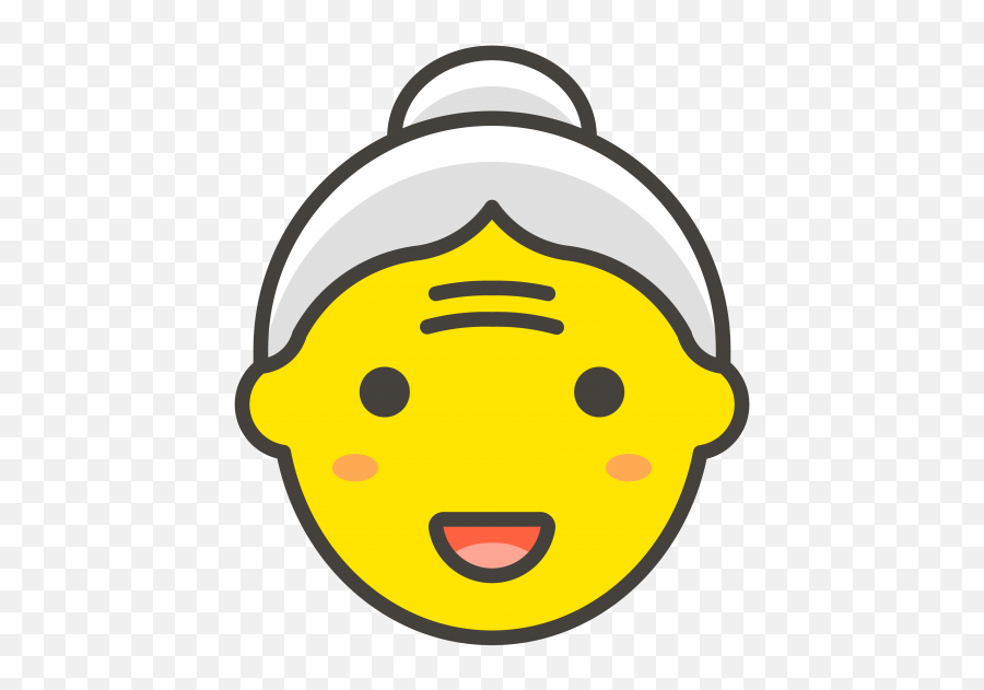 Old Woman Vector Png Png Image With No - Old Woman Face Vector Emoji,Woman Emoji
