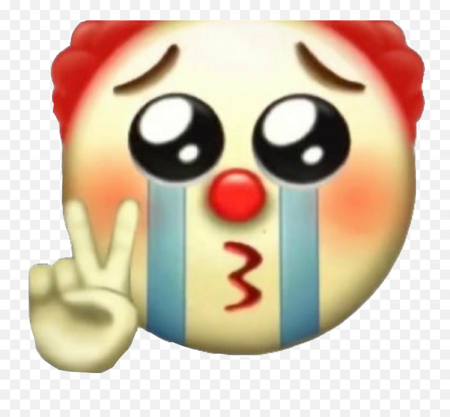Emoji Sad Crybaby Clown Clownemoji Sticker By Rena - Sad Clown Meme Emoji,Cry Baby Emoji