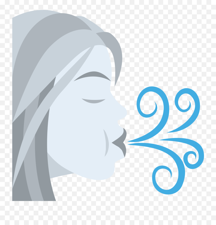 Wind Blowing Face - Wind Face Emoji,Wind Chime Emoji