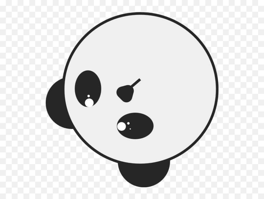 Giant Panda Clipart - Dot Emoji,Panda Emotion Clipart
