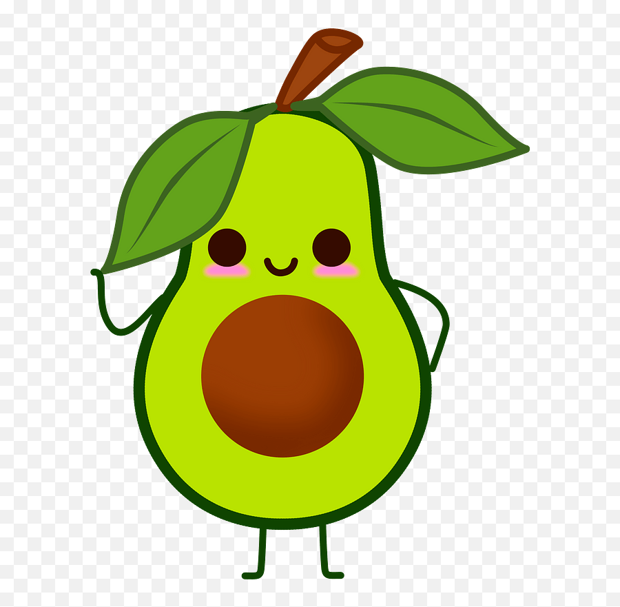 Cute Avocado Clipart - Animated Avocado Emoji,Avocado Emoji Png