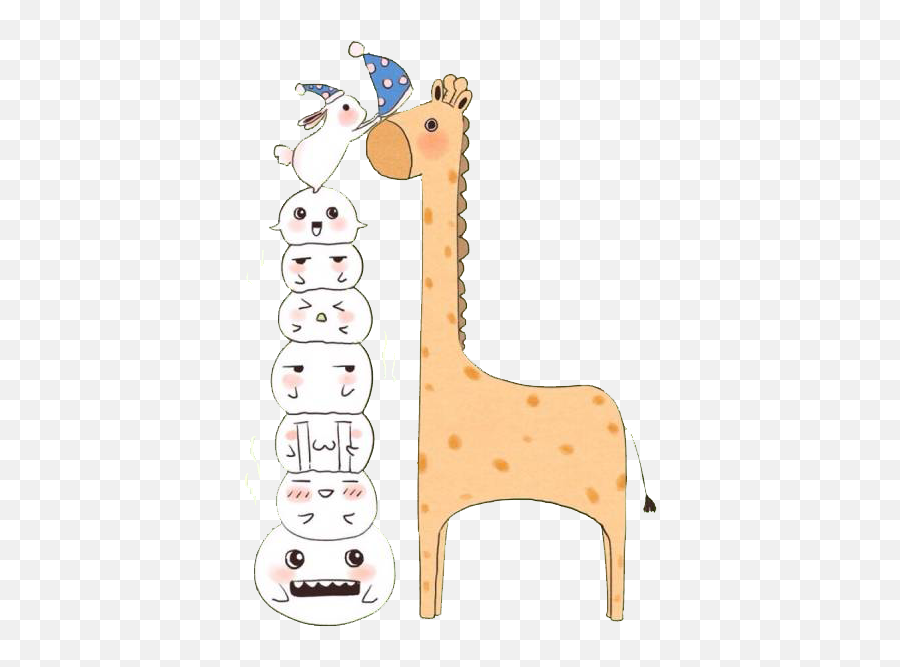 Download Cute Giraffe Wallpaper - Cute Giraffe Png Image Dot Emoji,Black Background Emoji Wallpaper