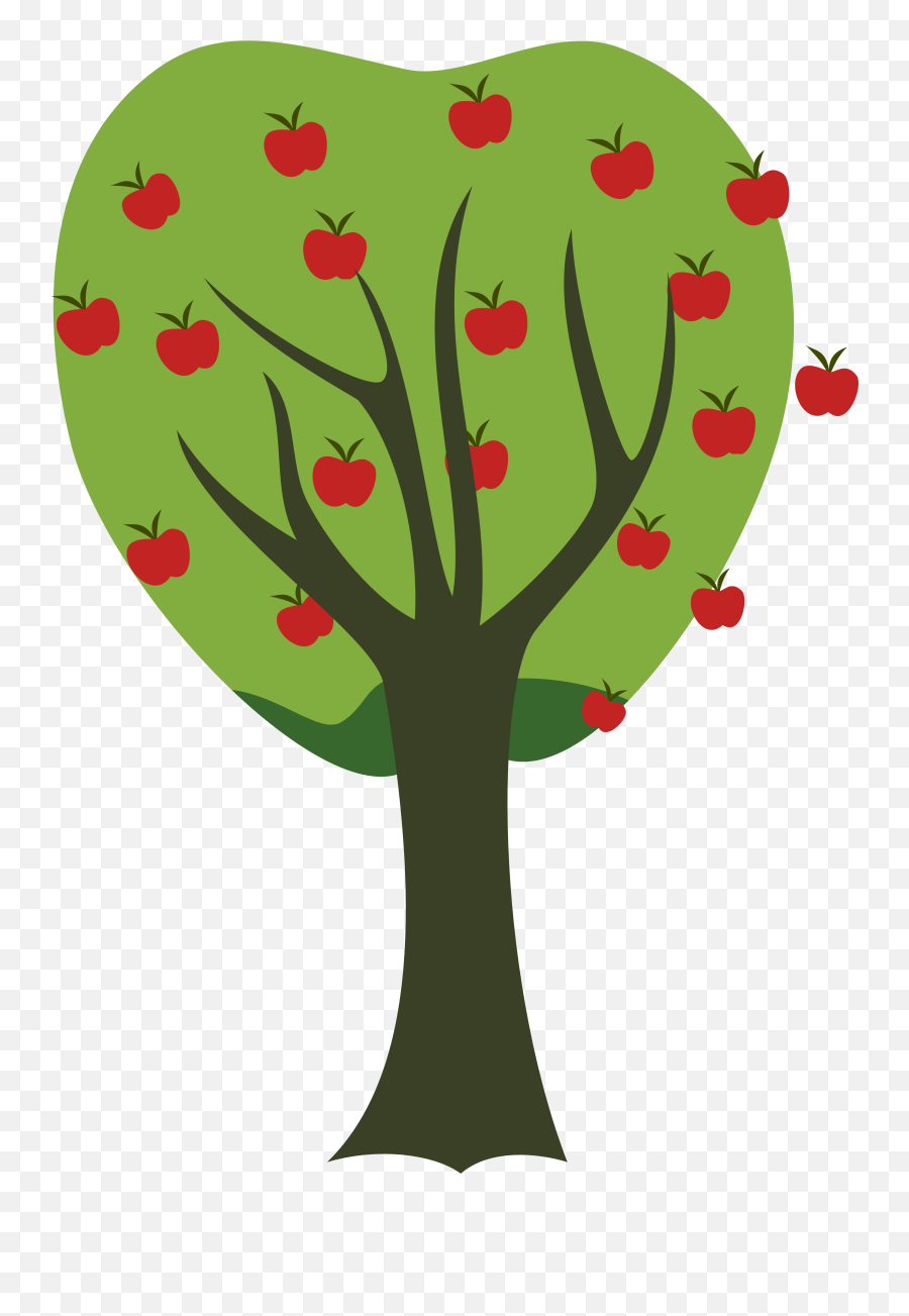 Tree With Apples Clipart - Clipart Apple Tree Transparent Background Emoji,Apple Tree Emoticon