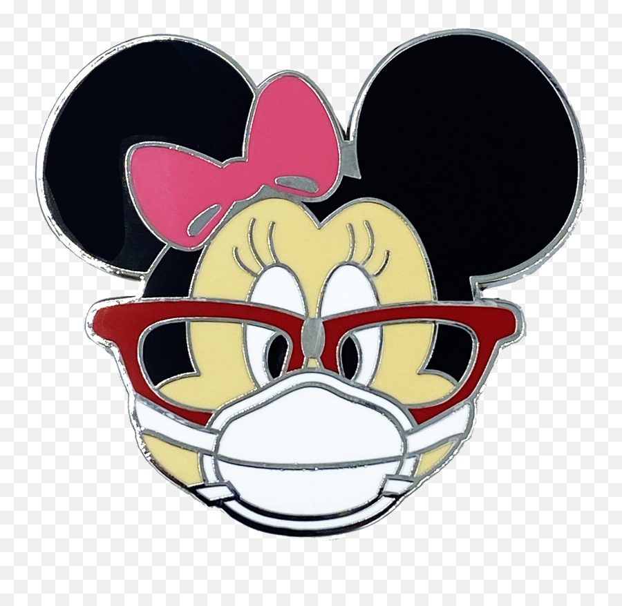 Ee - 012 Mouse Mask Pin Inspired By Minnie Nurse Doctor Pharmacist Essential Worker Emoji,Spongebob With Heart Emojis