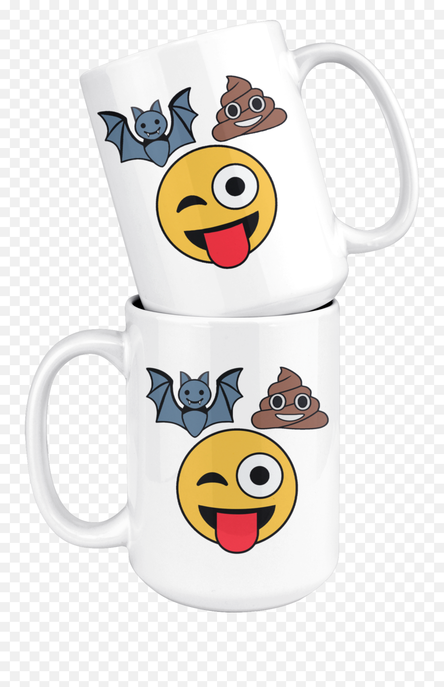 Bat Shit Crazy Mug - Coffee Mug Funny Mug Cute Mug Co Emoji,Emoticon When Someone Says Wierd Shit