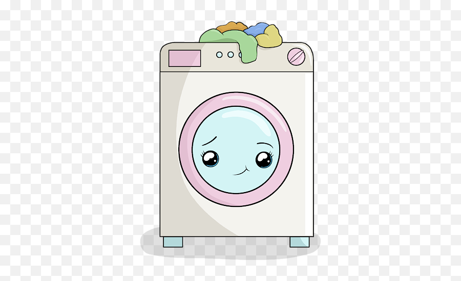 Kawaii Washing Machine T - Shirt For Sale By Valentina Hramov Emoji,Laundry Emoticon Facebook