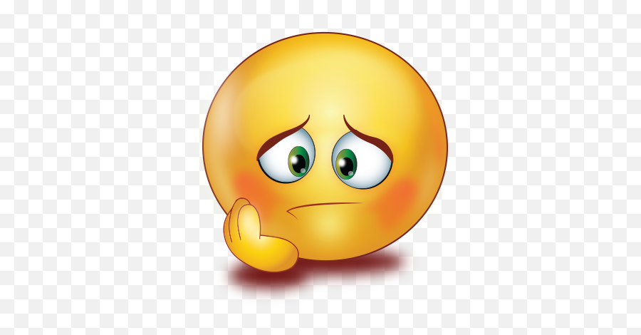 Sad Hand On Cheek Emoji - Emoji Sad With Hands Clipart,Hand Emojis Png