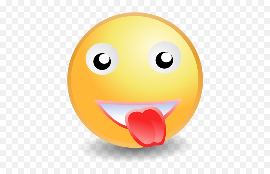 Smiley With Tongue Out Vector Illustration Public Domain Emoji,Smile Emoji Sketch