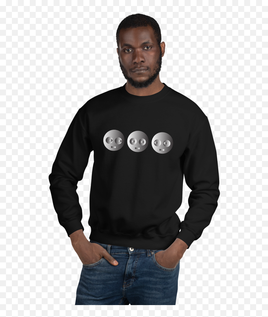 3 Emoji Unisex Sweatshirt - Crew Neck,Men's Emoji Shirt