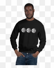 3 Emoji Unisex Sweatshirt - Crew Neck,Men's Emoji Shirt