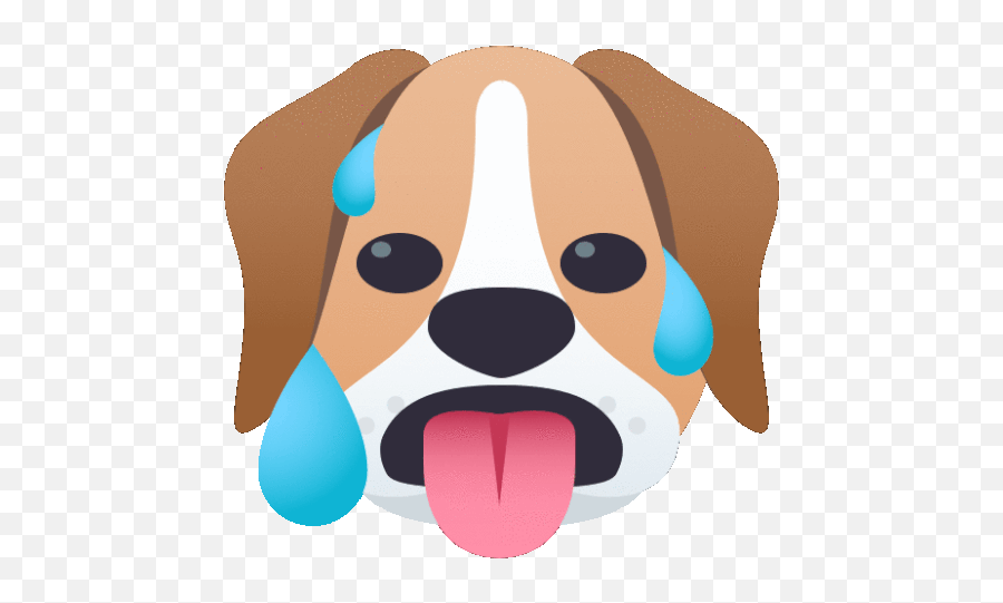 Sweating Dog Gif - Happy Emoji,Sweaty Emoji
