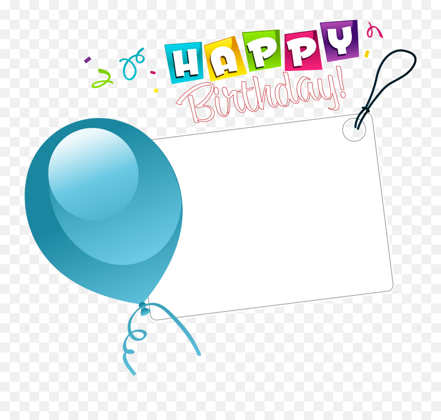 Happy Birthday Transparent Sticker With Blue Balloon - Happy Happy Birthday Background Images Hd Emoji,Happy Birthday Emoji