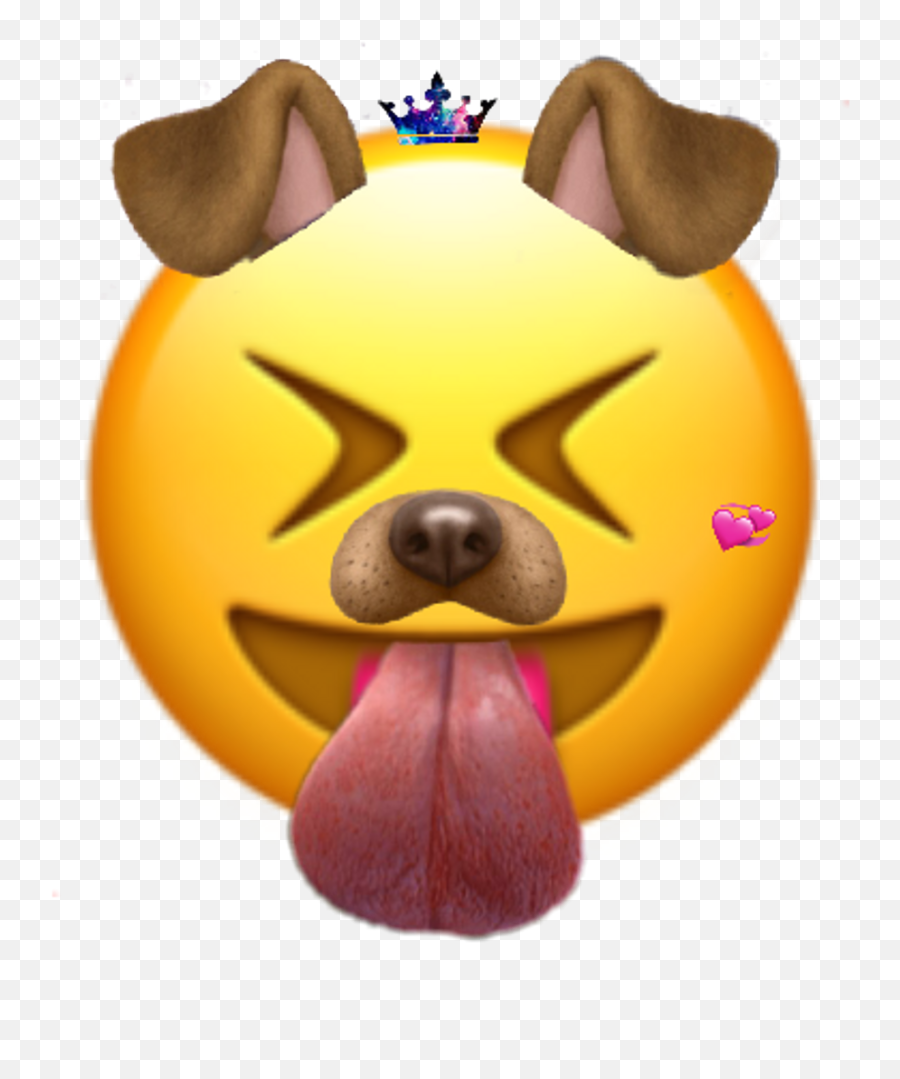 Emoji With Dog Filter Transparent Png - Snapchat Dog Filter Costume,Dog Emoji Png
