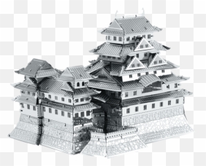 Himeji Castle Metal Earth 3d Model - Metal Earth Himeji Emoji,Emoji 3d Model