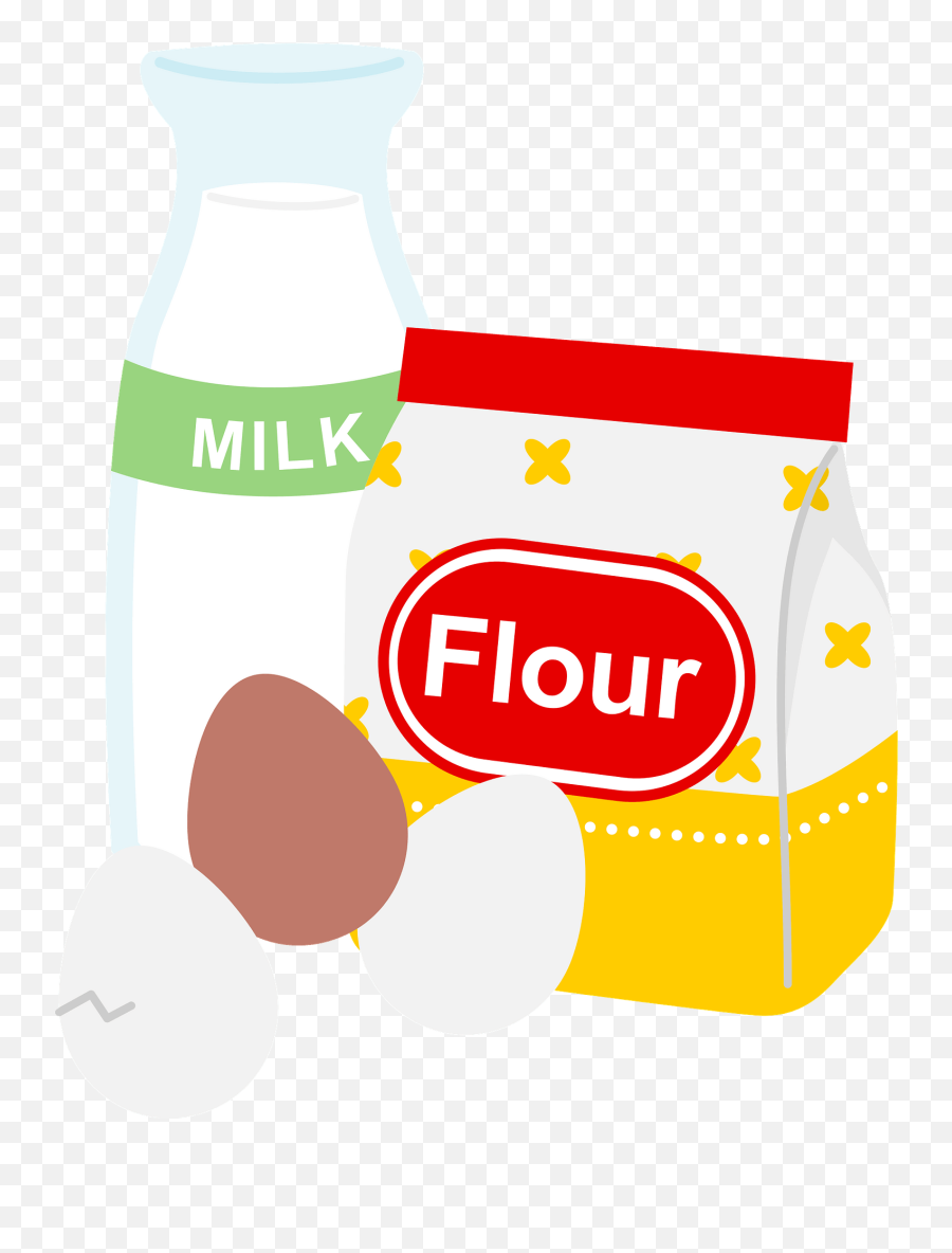 Flour Egg And Milk Clipart - Eggs And Milk Clipart Emoji,Flour Emoji