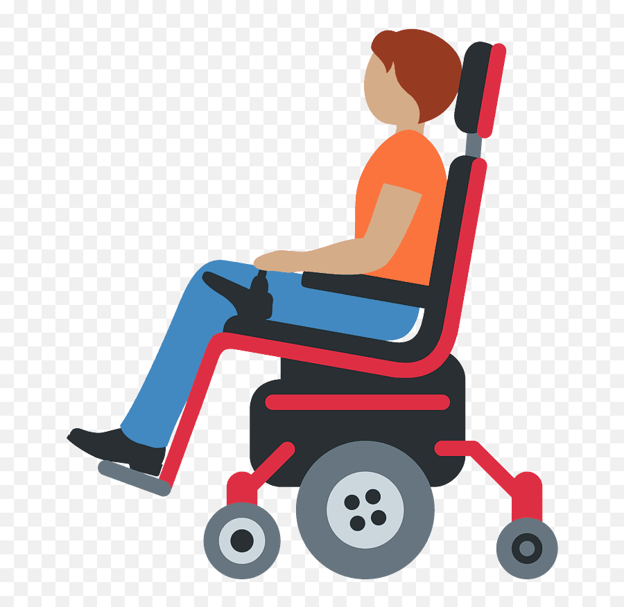 Motorized Wheelchair Emoji Clipart - Man In Motorized Wheelchair Emoji,Wheelchair Emojis