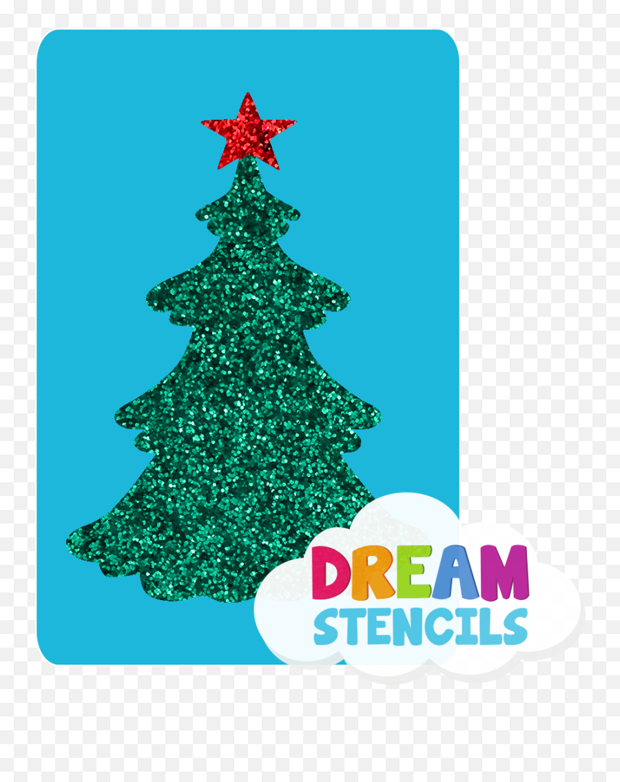 Christmas Tree Glitter Tattoo Stencil - Stencil Emoji,How To Make A Christmas Tree Emoji