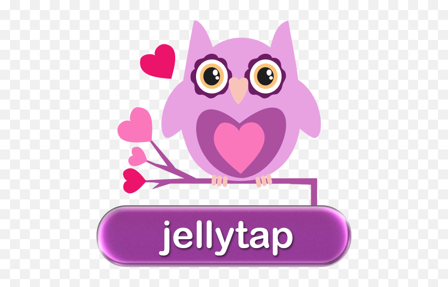 Love Owls Theme Purple Hearts - Apkonline Girly Emoji,Owl Emojis For Android