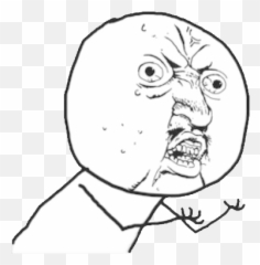 Rage Face Script - Yu No Guy Transparent Emoji,Picard Facepalm Emoji