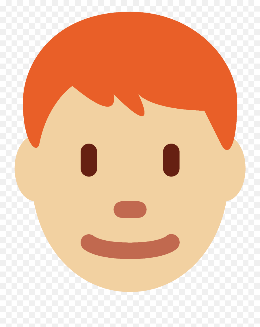 Man Emoji Clipart - Transparent Cartoon Man Red Hair,Old Bald Man Emoji Sticker