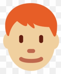 Man Emoji Clipart - Transparent Cartoon Man Red Hair,Old Bald Man Emoji Sticker