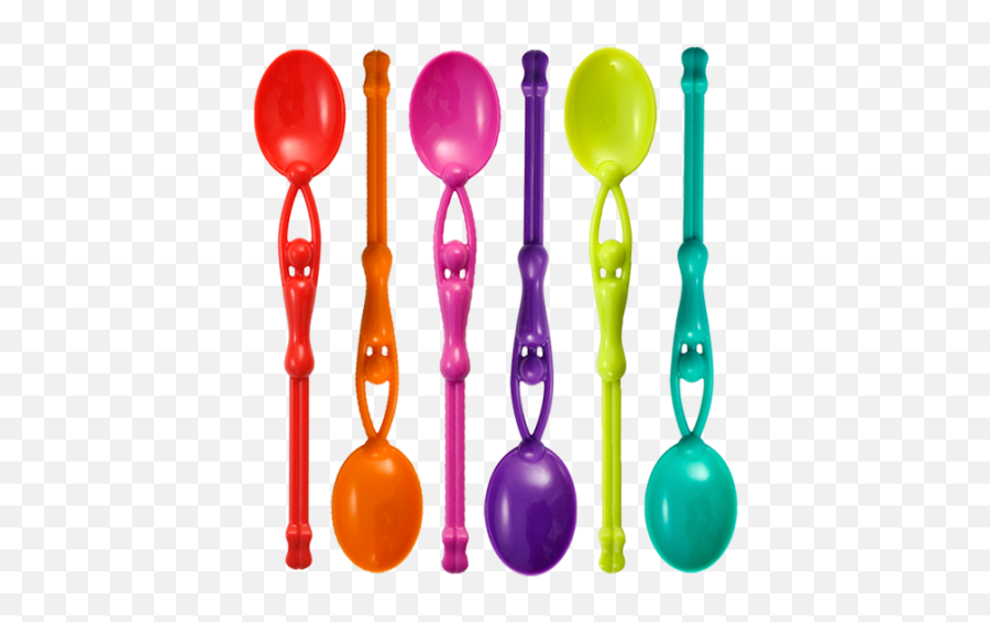 Set Of 6 Teaspoons - Solid Emoji,Spoons Emotion