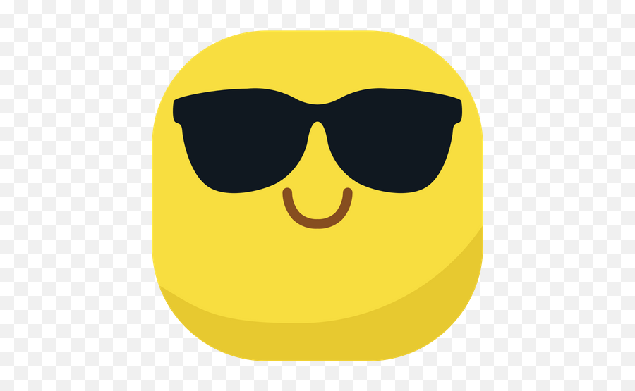 Free Smile Face With Glasses Emoji Icon Of Flat Style - Happy,Big Smile Emojis