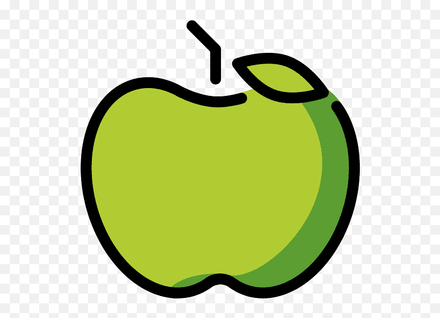 Green Apple Emoji Clipart - Maça Verde Emoji,Apple Fruit Emoji