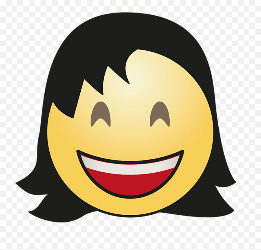 Cute Hair Girl Emoji Png Clipart - Emoticon Girl Png Transparent,Hair Emoji