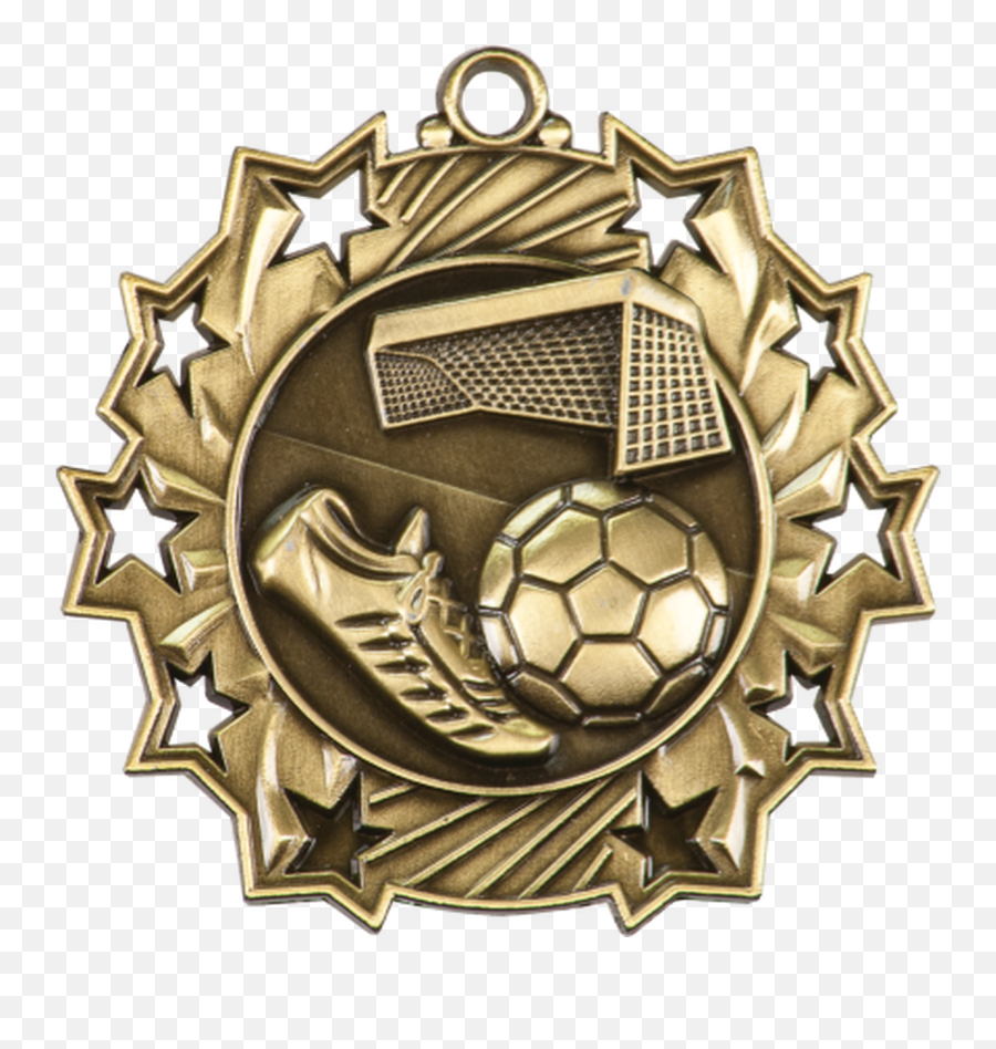 Soccer Ten Star Medal - Honor Roll Medal Emoji,Black Medal Text Emoticon