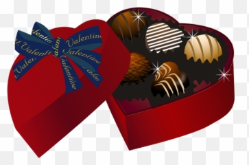 Free Chocolate Love Cliparts Png Images - Transparent Box Of Chocolates Clipart Emoji,Emoji Valentine Chocolate Box