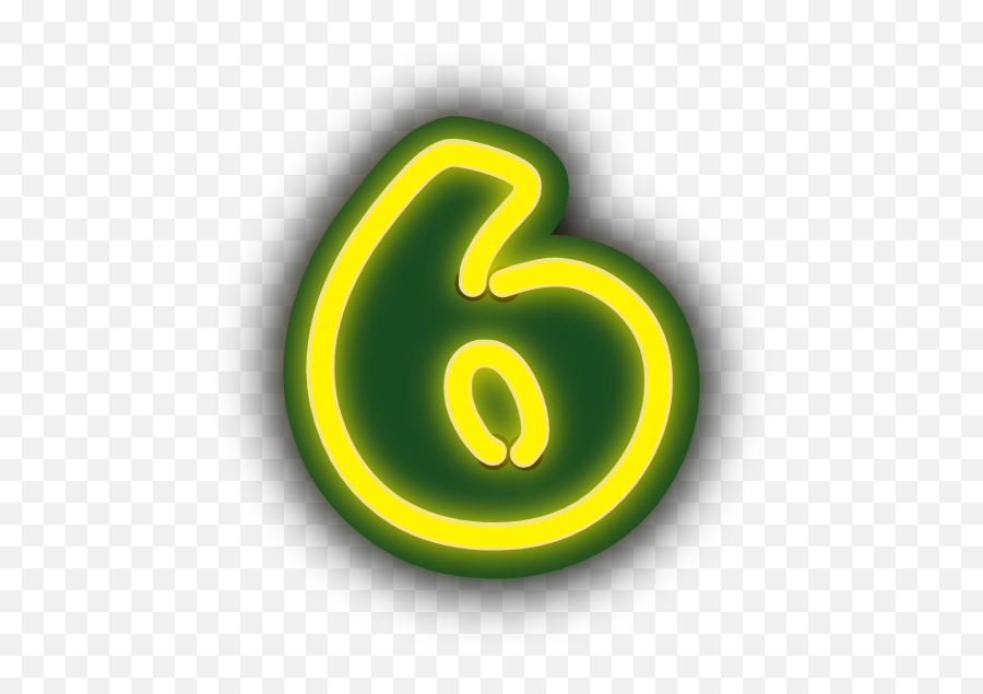 Number Six Clipart - Transparent Neon Number 6 Emoji,Clubs Hearts Diamondsspades Emoticons