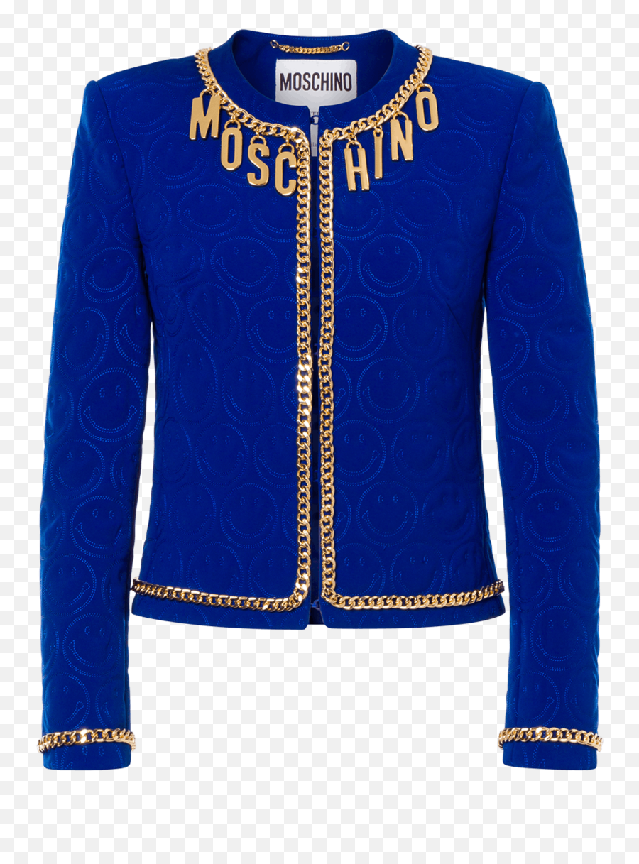 Moschino X Smileycrêpe Jacket - Cardigan Emoji,Mi Piace Emoticon Con Sole