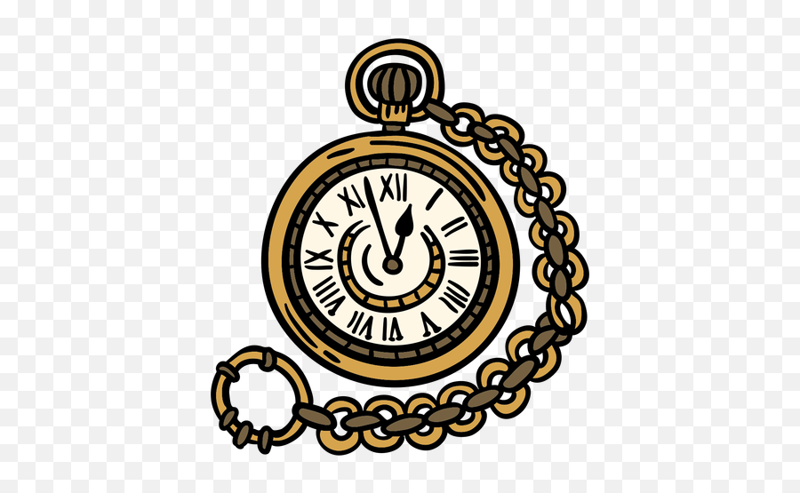 Hand Drawn Classic Pocket Watch - Reloj De Bolsillo Png Emoji,Pocket Watch Emoticon