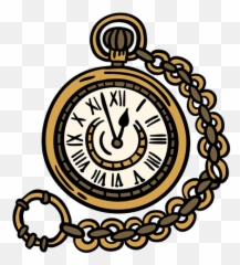 Hand Drawn Classic Pocket Watch - Reloj De Bolsillo Png Emoji,Pocket Watch Emoticon