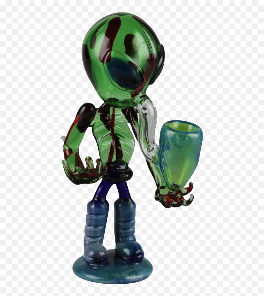 Alien Glass Hand Pipe Dry Pipes - Alien Glass Pipe Emoji,Alien In A Box Emoji