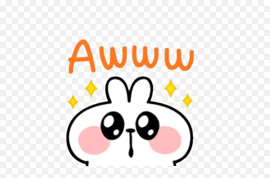 Spoiled Rabbit Emoji With Word Sticker Pack - Stickers Cloud Kabupaten Banggai Hitam Putih,Anime Rabbit Emojis