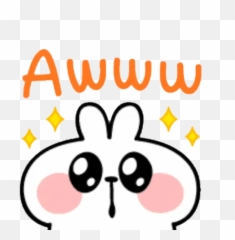 Spoiled Rabbit Emoji With Word Sticker Pack - Stickers Cloud Kabupaten Banggai Hitam Putih,Anime Rabbit Emojis