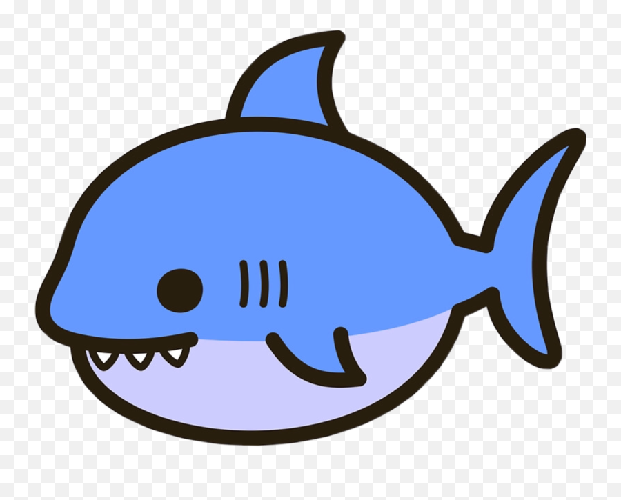 Shark Cute Kawaii Sea Sticker - Cute Shark Clipart Emoji,Seaworld Emoji