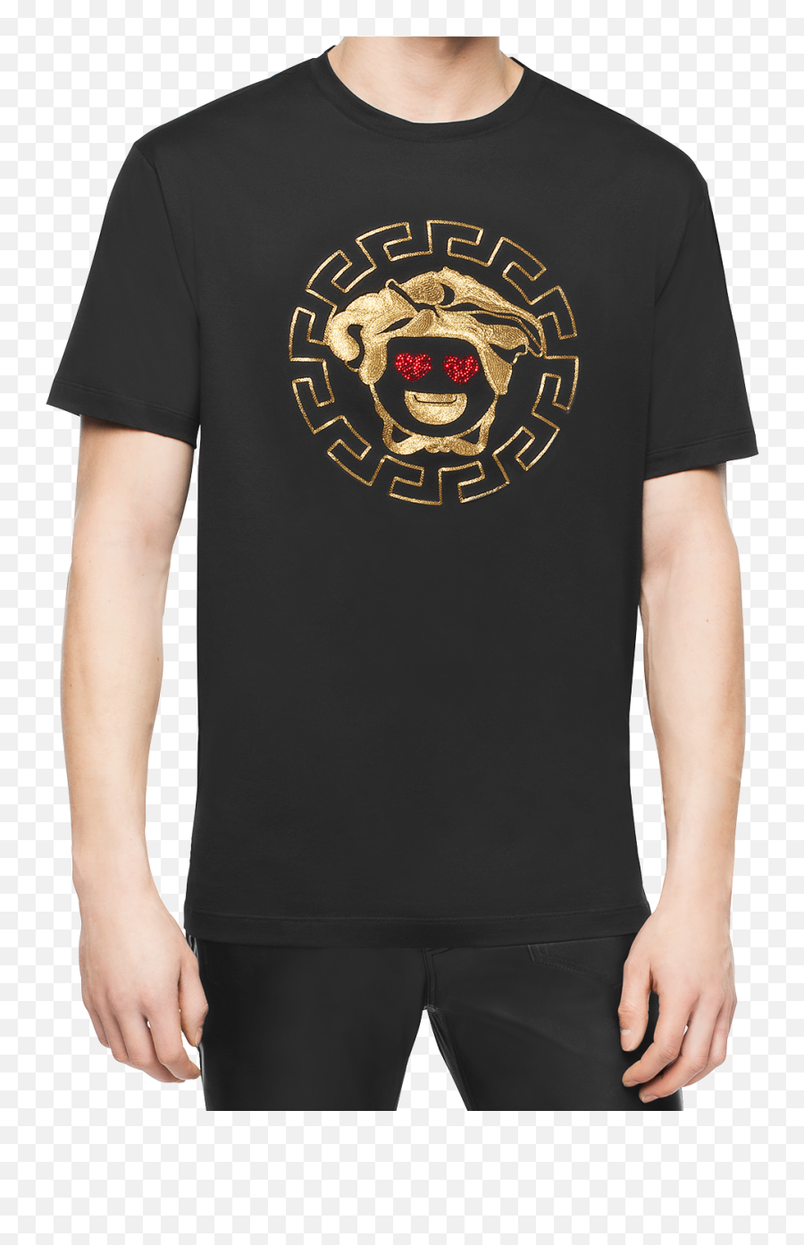 Versace Medusa Emoji Cotton Model T - Shirt Luxury Clothing Versace Emoji Shirt,Shopping Emoji
