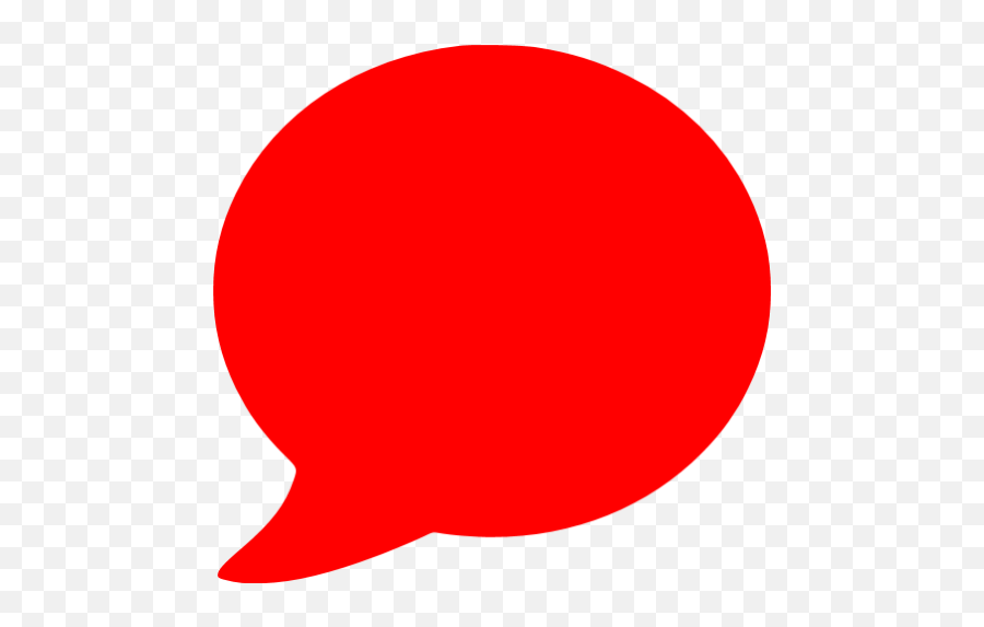 Red Speech Bubble Icon - Free Red Speech Bubble Icons Emoji,Thinking Bubble Emoticon