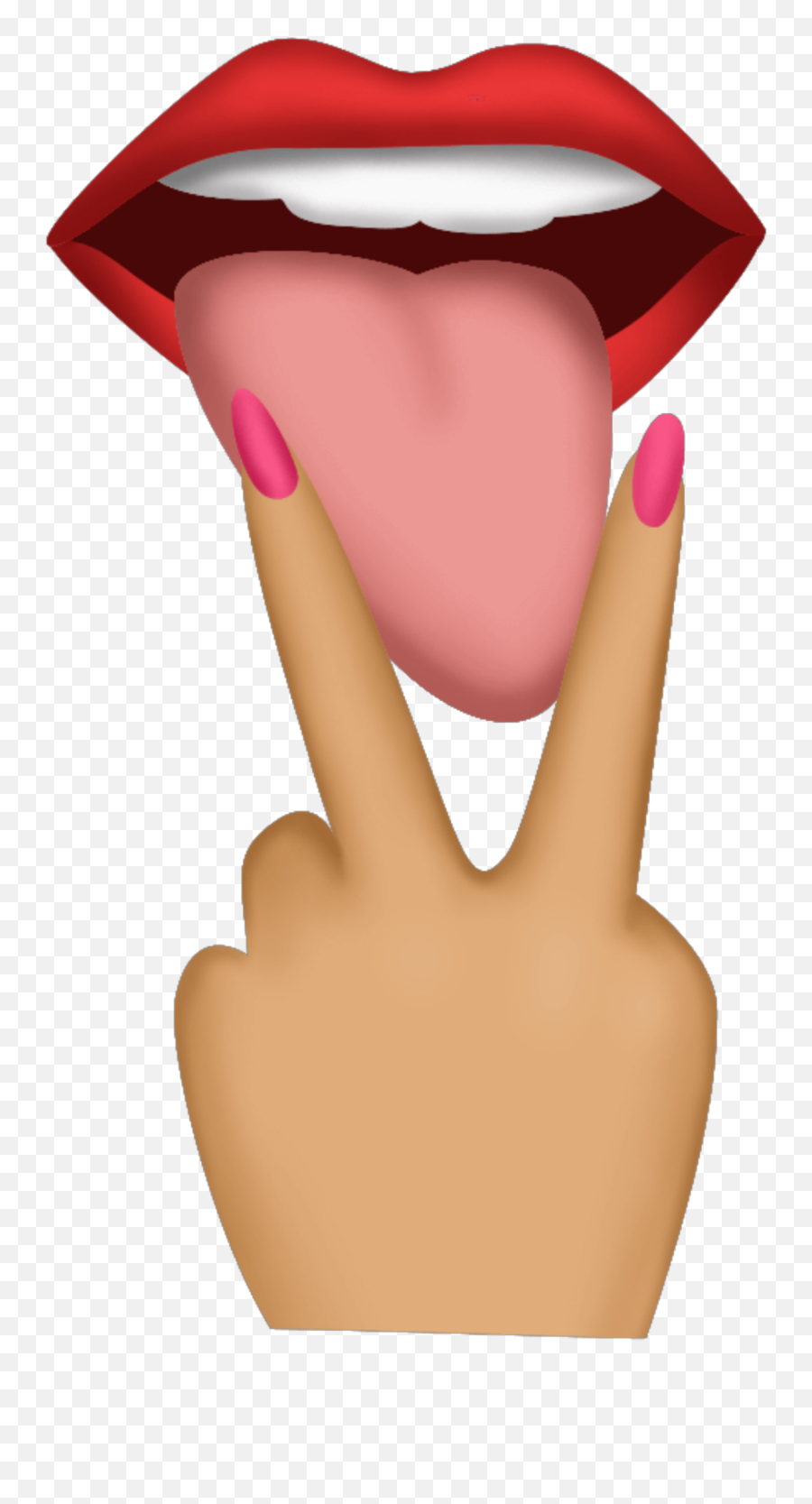 Emoji Badgirl Lips Sticker - Sign Language,Lick Emoji
